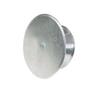 Kamino-Flam Bouchon Cheminée Perforé, Tampon Isolé en Acier Aluminié à Chaud, Ø 160 mm, Argenté