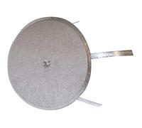 Kamino-Flam Bouchon pour Tuyau de Poêle en Acier Galvanisé, Cache Trou de Cheminée Ø 180 mm, Tampon pour Conduit de Cheminée Résistant à la Chaleur, Un Bouchage Sécurisé, Argenté