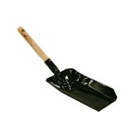 Kamino- Flam Pelle Cheminée, Pelle de Charbone en Tôle Vernissée Robuste, avec Manche en Bois, et Perforation SB env. 12.5 x 38 cm, Noir