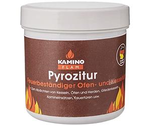 Kamino - Flam Pot de Mastic Réfractaire, Joint Pour Poêle et Chaudière, 500g, Résistant Jusqu'à 1.100°C, Gris