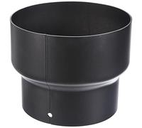 Kamino-Flam Raccord de Réduction en Acier laqué Senotherm, Tuyau de Poêle env. 2 mm, Ø env. 150 mm/130 mm, Tuyau de Raccordement, Tube de Réduction, Testé par le Standard EN 1856-2, Noir