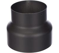 Kamino-Flam Réduction Conduit Raccordement - Tuyau de Cheminée Poêle en Acier Laqué Senotherm Résistant au Feu - Réduction 150 mm > 120 mm - Conforme à la Norme EN 1856-2, Noir