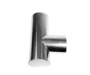 Kamino - Flam Té Equerre à 90°, Té Tampon pour Raccordement en Acier Aluminié à Chaud, Tuyau de Poêle Té Ø 130/130 mm Longueur env. 330 mm, Raccord en Té Inoxydable, Tuyau de Fumée Testé EN-1856-2