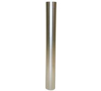 Kamino-Flam Tuyau de Poêle en Acier Aluminié à Chaud Ø 100 mm Longueur env. 1000 mm, Tube Droit pour Conduit de Fumée Inoxydable, Tuyau de Raccordement au Conduit de Cheminée Testé EN-1856-2, Argenté