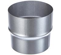 Kamino - Flam Tuyau de Poêle Extension Ø 110 à Ø 120 mm, Conduit de Poêle en Acier Aluminé à Chaud, Tuyau de poêle Elargissement, Tuyau pour Raccordement de Poêle au Conduit de Cheminée, Argenté