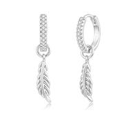 Kamise Boucles d'oreilles en argent 925 pendantes, créoles en argent sterling 925 en forme de plume/colombe de la paix/œil du diable pour femme, boucles d'oreilles pendantes hypoallergéniques avec