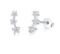 Kamise Boucles d'oreilles en argent sterling 925, boucles d'oreilles rondes, ailes, étoile, petites boucles d'oreilles hypoallergéniques avec zircone, piercing pour dormir, bijoux pour femme avec