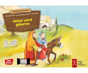 Kamishibai Bildkartenset Jesus wird geboren: Bildkarten für unser Erzähltheater - das Kamishibai. Format: DIN-A3, zwölfteilige Bildfolge auf festem 360g-Karton, vierfarbig illustriert