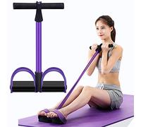 Kammoy Corde de Tension à 6 Tubes, Bande de résistance élastique Multifonction pour pédale, entraînement de Fitness en Latex Naturel, pour abdominaux, Taille, Bras, Jambes étirements (Violet)