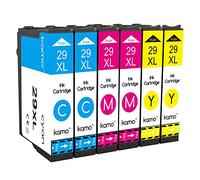 kamo 29XL (2 Cyan, 2 Magenta, 2 Jaune) Lot de Cartouches d’Encre compatibles 29 / 29XL Multipack, compatibles avec Les imprimantes XP-352, XP-332, XP-342, XP-235, XP-245, XP-255, XP-335, XP-345