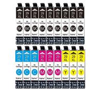 kamo 29XL (9 x Noir, 3 x Cyan, 3 x Magenta, 3 x Jaune) Cartouches d'encre compatibles avec 29XL, pour XP-352 XP-332 XP-342 XP-235 XP-245 XP-255 XP-335 XP-345 XP-355 XP-432 XP-435 XP-442