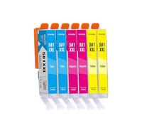 kamo 581 XXL Lot de 6 cartouches d'encre compatibles avec Canon CLI-581XXL pour Pixma TS705 TS6350 TR8550 TS6150 TS6351 TR7550 TS6250 TS6151 TS6250 TS6251, TS6350, TS6350 1, TS81. 50, TS8151
