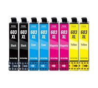 kamo 603XL (Pack de 8) Cartouches d'Encre Compatibles pour Epson 603XL - pour Expression Home XP-2100 XP-2105 XP-3100 XP-3105 XP-4100 XP-4105 XP-4150, Workforce WF-2810 WF-2830 WF-2835 WF-2850 WF-2870