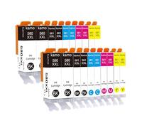 kamo Lot de 20 cartouches d'encre 580 581 XXL compatibles avec Canon PGI-580XXL CLI-581XXL pour Pixma TS705 TS6350 TR8550 TS6150 TS6351 TR7550 TS6250 TS6151 TS6250 251 TS. 8350 TS8351
