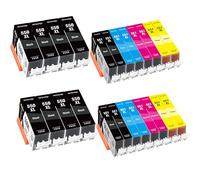kamo PGI-550XL CLI-551XL (Pack de 24) Cartouches d'encre Compatibles pour Canon 550 551 XL - pour Pixma iP7250, MX925, MG6650, iP8750