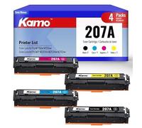 kamo Toner 207A avec puce compatible avec HP 207A 207X pour Color LaserJet Pro MFP M283fdw M255dw M282nw M283fdn M255nw W2210A W2210X W2211A W2212A W2213A (1bk, 1c, 1m, 1m, 1m Y)