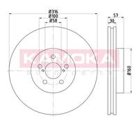 KAMOKA 2x Disque de Frein Avant Ø316 MM Ventilé pour Subaru Forestier Sj _ 2.0 D