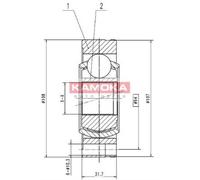 KAMOKA Ensemble De Joint De Cardan Côté Boîte Pour VW Transporter IV Bus 70XB