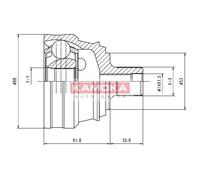 KAMOKA Ensemble De Joint De Cardan Côté Roue Compatible Pour Audi 80 8C B4