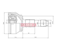 KAMOKA Ensemble De Joint De Cardan Côté Roue Pour Fiat Ducato Fourgon 250 290