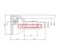 KAMOKA Ensemble De Joint De Cardan Côté Roue Pour Ford Focus Turnier DNW