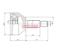 KAMOKA Ensemble De Joint De Cardan Côté Roue Pour Ford Mondeo III Break BWY