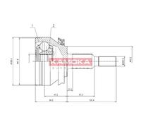 KAMOKA La Roue Motrice Commune De Kit L'Arbre pour VW Transporter V Box 7HA 7HH