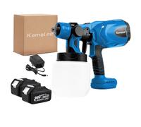Kamolee pulvérisateur de peinture électrique sans fil, réservoir de 800 ml, vitesse de 30000 tr/min, batterie de 2x5,0Ah, fiche UE