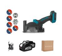 Kamolee Scie circulaire électrique, moteur sans balai, diamètre de lame 3 pouces , batterie 2x5,0Ah, EU