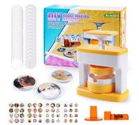 kamoly Machine à Badges, DIY Bouton Maker Badge Die Moule Dispositifs, Broche Pin Making Machine avec 48 pièces en Plastique et Coupe Cercle pour Fête et Cadeaux