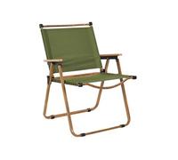 KAMPA - Chaise Pliante de Camping en Métal imitation bois et Toile Verte - CMP
