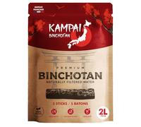 KAMPAI Charbon Actif Eau | Filtre jusqu'à 4.5L / Bâton | Binchotan Naturel | Purificateur Vegetal Bio Carafe filtrante - 6 Mois de Purification Eau du Robinet Bouteille Verre Gourde (3 Bâtons x 4.5L)