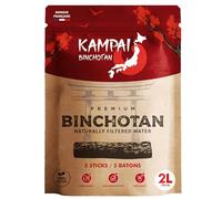 KAMPAI Charbon Actif Eau | Filtre jusqu'à 4.5L / Bâton | Binchotan Naturel | Purificateur Vegetal Bio Carafe filtrante - 6 Mois de Purification Eau du Robinet Bouteille Verre Gourde (5 Bâtons x 2L)