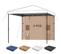 KAMPKEEPER Lot de 2 Parois Latérales 183 x 305 cm pour Tonnelle Pliante, Polyester 210D Imperméable UV 99%, avec 4 Poches, Montage Rapide, Compatible Barnum Pop Up à Pieds Droits