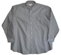 KAMRO Chemise à manches longues pour homme, grandes tailles, gris clair avec rayures fines blanches, 5XL-12XL, Gris clair avec fines rayures blanches, 8XL grande taille
