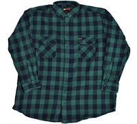 KAMRO Chemise en flanelle de style bûcheron, grandes tailles, 6 couleurs, à carreaux, 3XL-14XL, Vert/noir à carreaux, 9XL grande taille