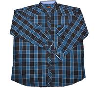 Kamro Chemise pour Homme Bleu/Marine/Blanc à Carreaux 4XL-12XL - Multicolore - XXXXXXXXL