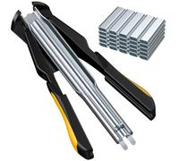 Kamtop Agrafeuse Automatique de Clôture Distributeur Automatique de Clous Pince à Anneau de Porc Grande Ouverture avec 2500 Clous Clouage Rapide Économie de Main-d'oeuvre pour Cages Coussins Grillages