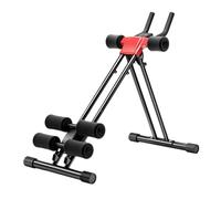 kamulouk Abdos Musculation Appareil, Appareil Abdominaux Réglable, Banc Musculation pour Salle de Sport à Domicile, Ceinture Abdominale Pliable Adaptée aux Débutants Rouge Noir