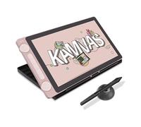 HUION Kamvas 13 Gen3 2024 Tablette Graphique avec Écran, Tablette de Dessin en Verre Canvas de 13,3, 99% sRGB, Pentech 4.0, 16384 Pression du Stylet, Doubles Cadrans, Support Réglable,Rose G
