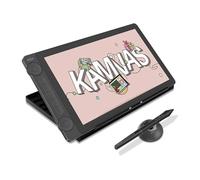HUION Kamvas 13 Gen3 Tablette Graphique avec Écran, Tablette de Dessin en Verre Canvas de 13,3, 99% sRGB, Pentech 4.0, 16384 Pression du Stylet, Doubles Cadrans, Support Réglable, Noir G