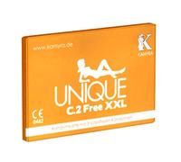 Kamyra Unique C.2 Free XXL, préservatifs grandes et sans latex en étui discret, 1 x 3 pc.