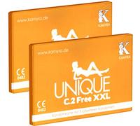 Kamyra Unique C.2 Free XXL, préservatifs grandes et sans latex en étui discret, 2 x 3 pc.