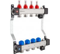 Kan -therm Distributeur InoxFlow avec vannes pour actionneurs et débitmètres (série UFST MAX) - 8 circuits 1316157145