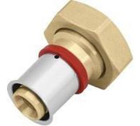 KAN-therm KAN-press 6in1 demi-raccord 1009105000 16 mm x 1/2 FF, laiton, joint plat, avec douille de sertissage