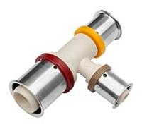 KAN-therm KAN-press 6in1 Pièce en T 1009260186 25 x 16 x 20 mm, PPSU, réduit, avec manchon de compression