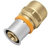 KAN-therm KAN-press Übergangsstück 1009045005 16 mm x 2000 / 2 AG, laiton, avec manchon de presse