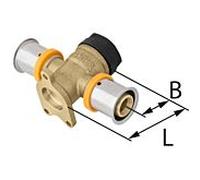 KAN-therm KAN-press Wandscheibe 1009285057 20 mm x 2000 / 2 2000 x 20 mm, laiton, passage, 3 sangles de fixation