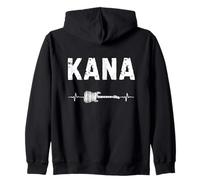 Kana Guitare Battement De Coeur Musique Guitariste Sweat à Capuche