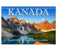 Kanada, Touristenziele in Alberta und British Columbia (Tischkalender 2026 DIN A5 quer), CALVENDO Monatskalender: Entdecken Sie die schönsten Seen, ... Nationalparks Banff, Jasper und Yoho.